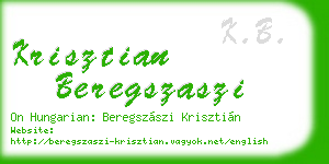 krisztian beregszaszi business card