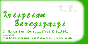 krisztian beregszaszi business card